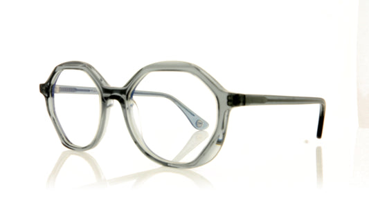 Soprattutto Hexagone Noir-L Black Glasses - Angle