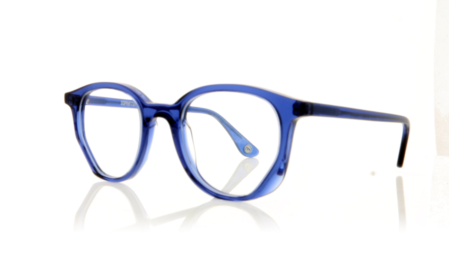 Soprattutto Ovale Bleu-L Blue Glasses - Angle