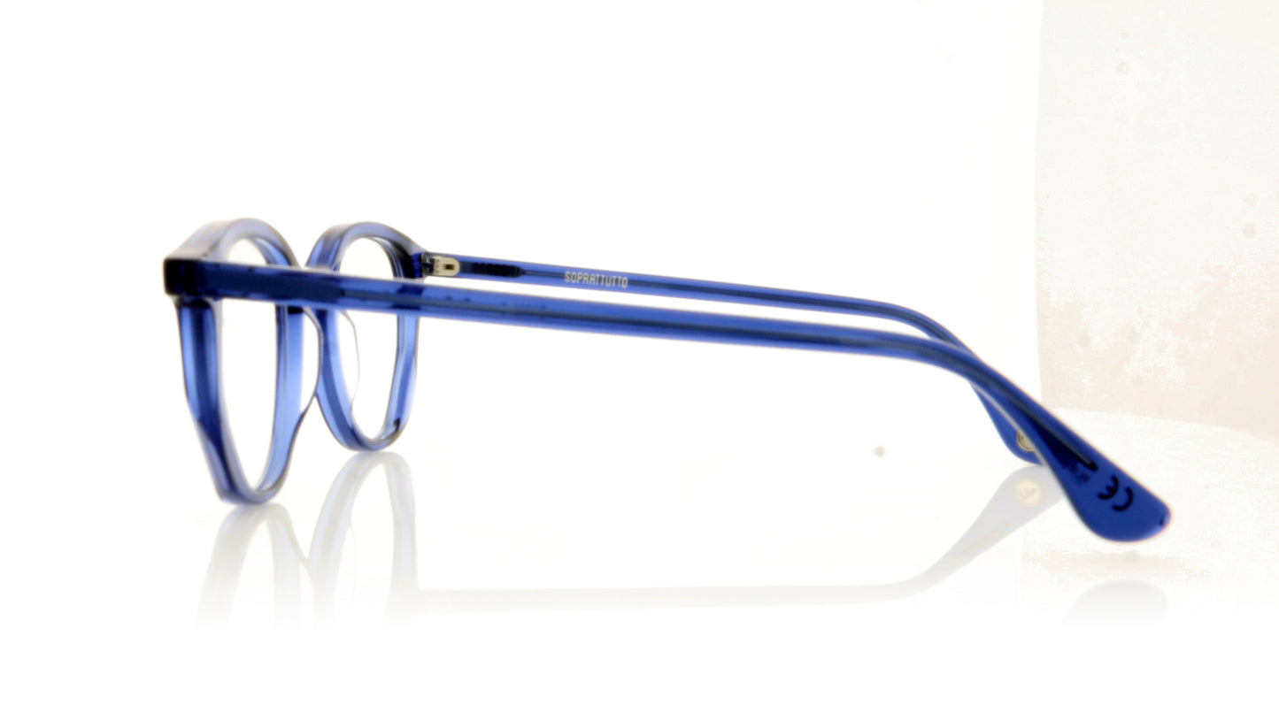 Soprattutto Ovale Bleu-L Blue Glasses - Side