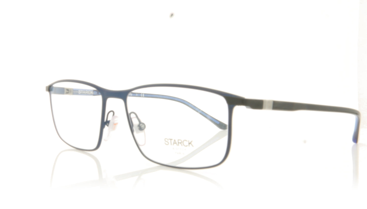 Starck 0SH2047 4 Matt Blue Black Glasses - Angle