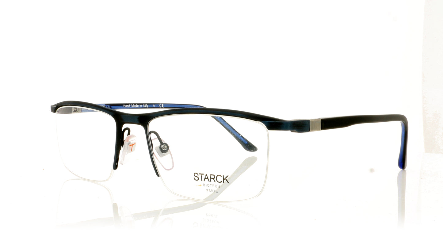 Starck 0SH2049 2 Antique Blue Glasses - Angle