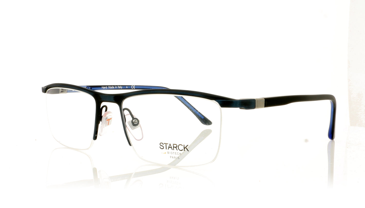 Starck 0SH2049 2 Antique Blue Glasses - Angle