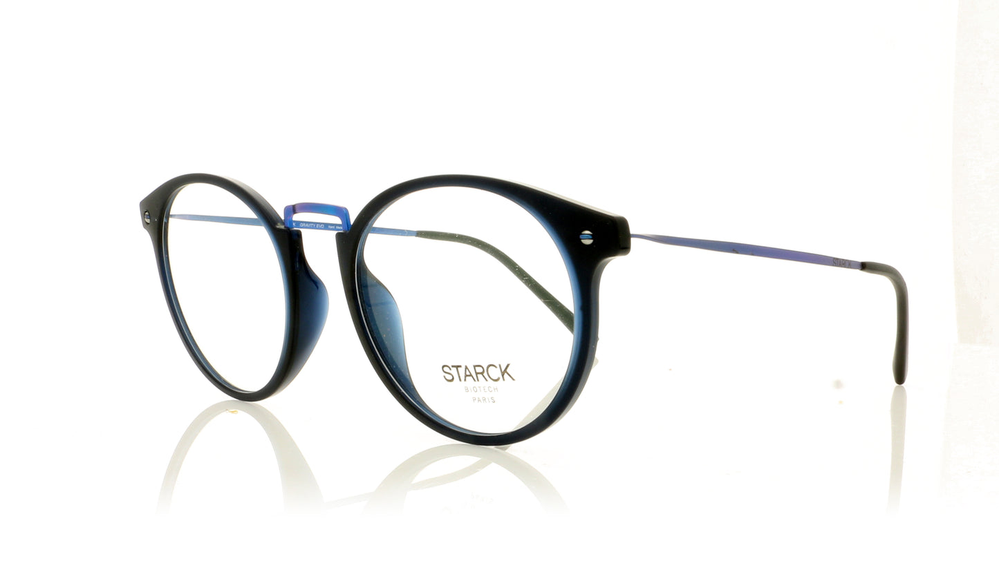 Starck 0SH3063 4 Matte Blue Glasses - Angle