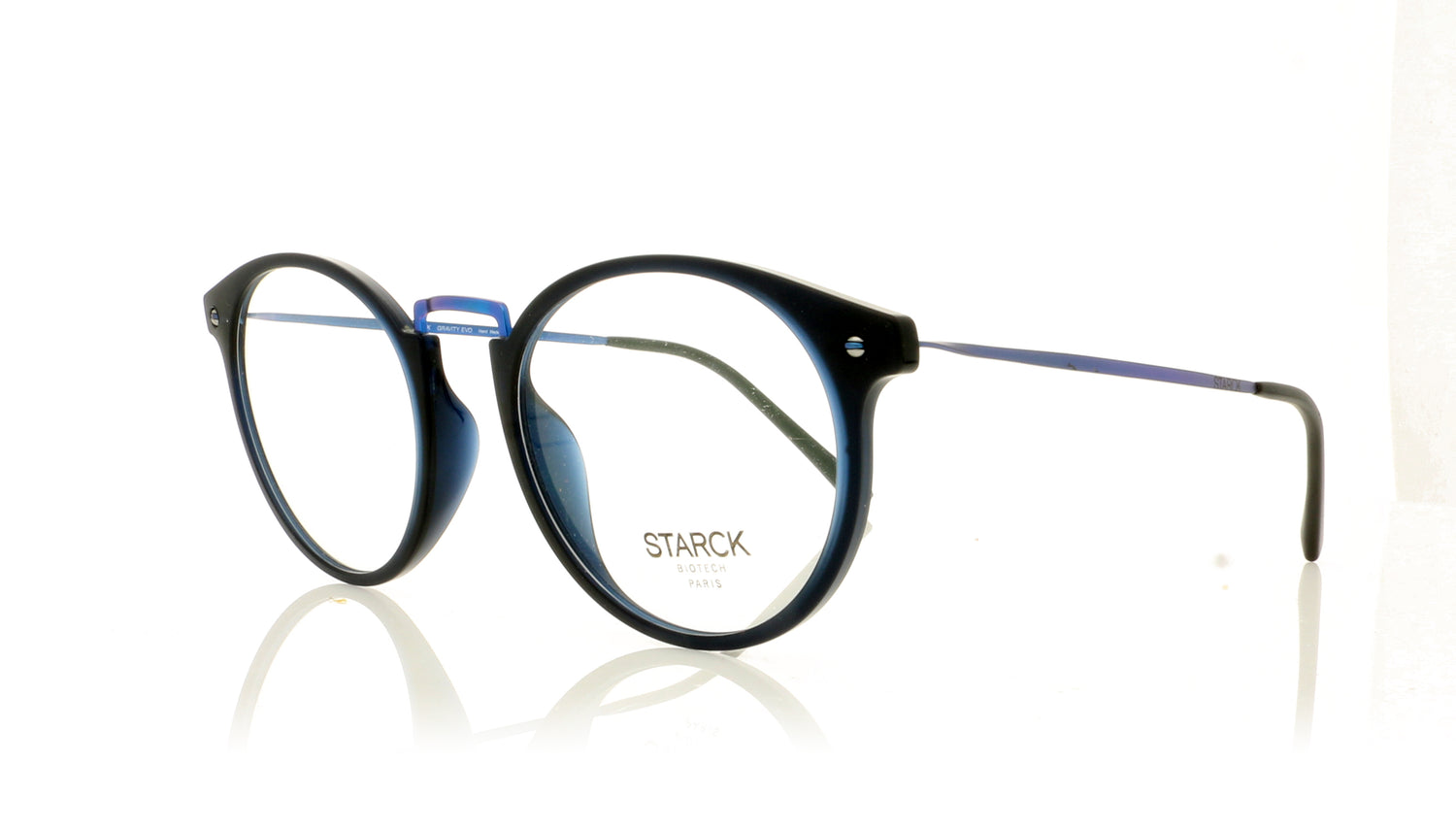 Starck 0SH3063 4 Matte Blue Glasses - Angle