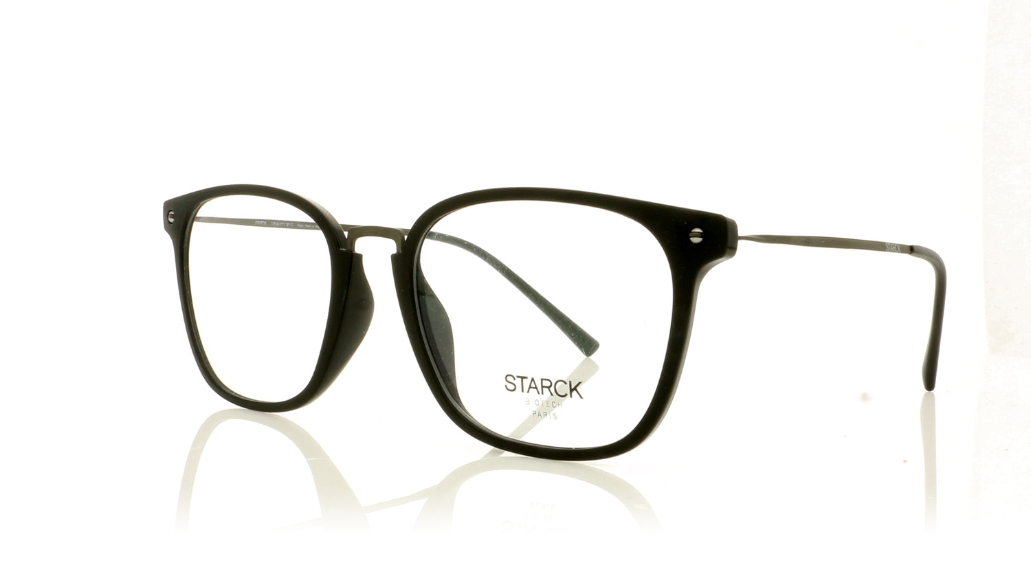 Starck 0SH3064 1 Matte Black Glasses - Angle
