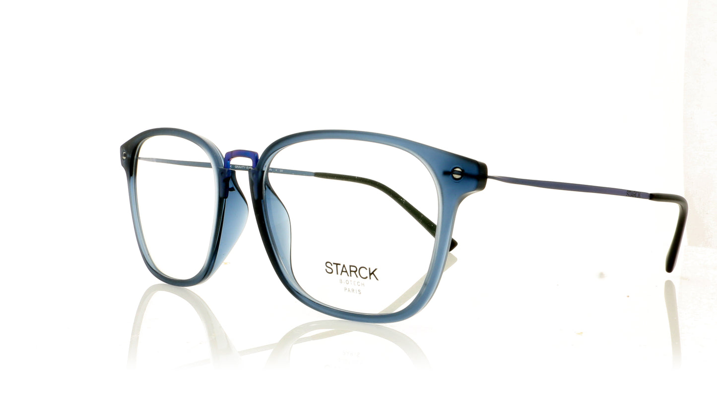 Starck 0SH3064 3 Matte Blue Glasses - Angle