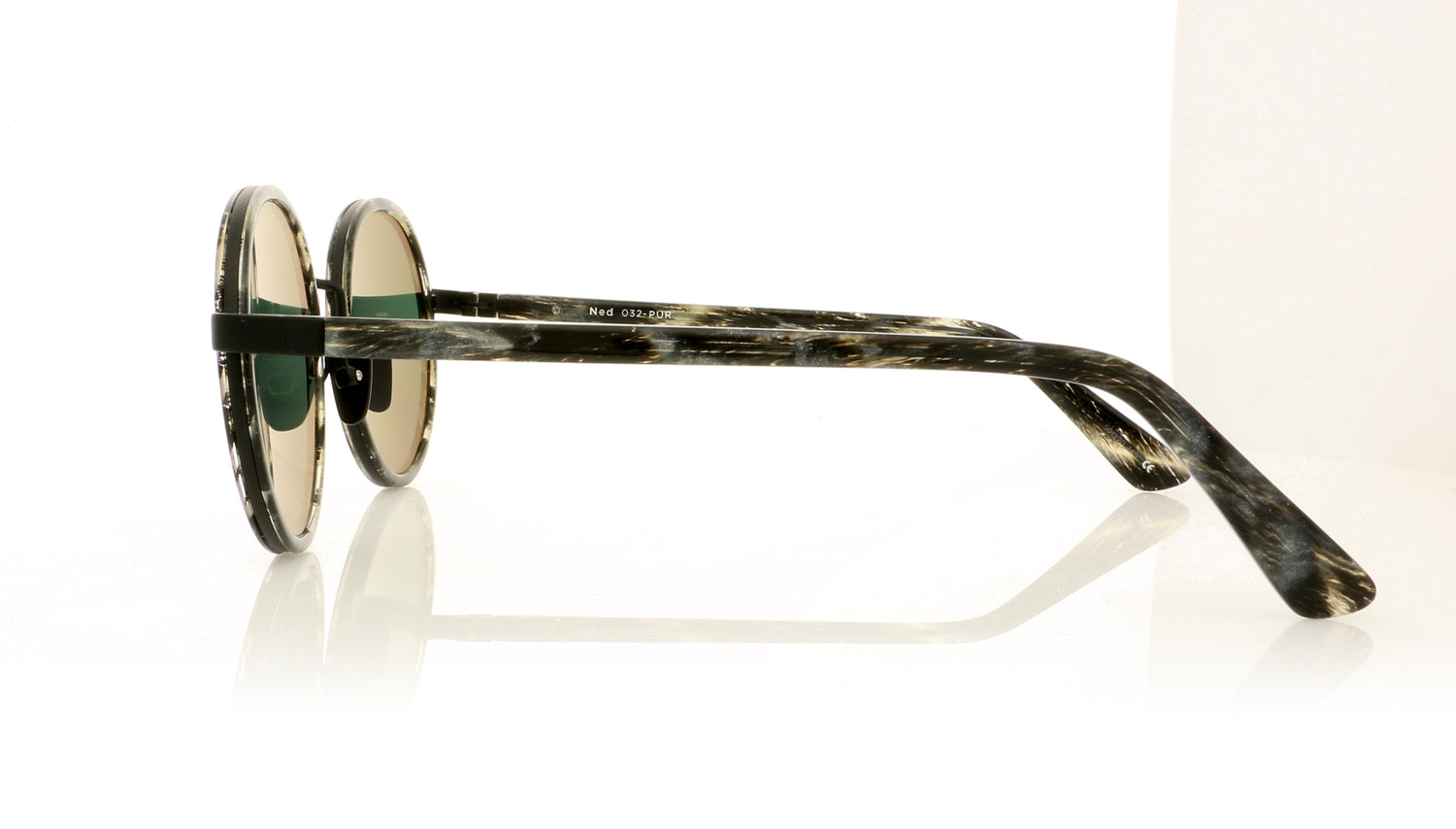 Sunday Somewhere Ned 32 PUR Grey Print Sunglasses - Side