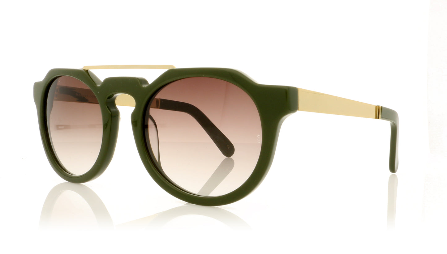 Sunday Somewhere Heeyeh 010-KHA Olive Green Sunglasses - Angle
