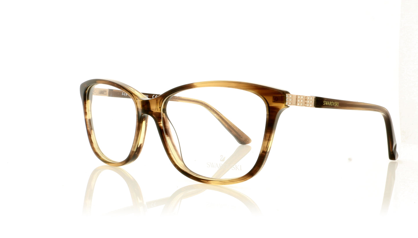 Swarovski Asia SW5185 Gilberta 50 Tortoise Glasses - Angle