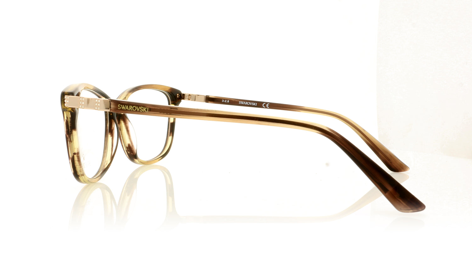 Swarovski Asia SW5185 Gilberta 50 Tortoise Glasses - Side