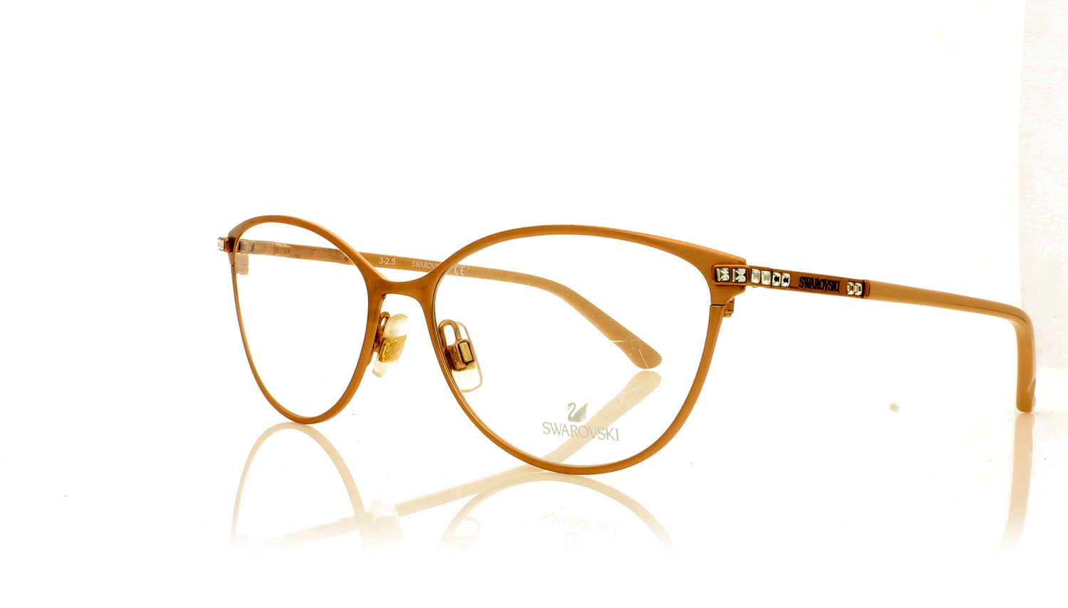 Swarovski Asia SW5186 Glad 37 Peach Glasses - Angle