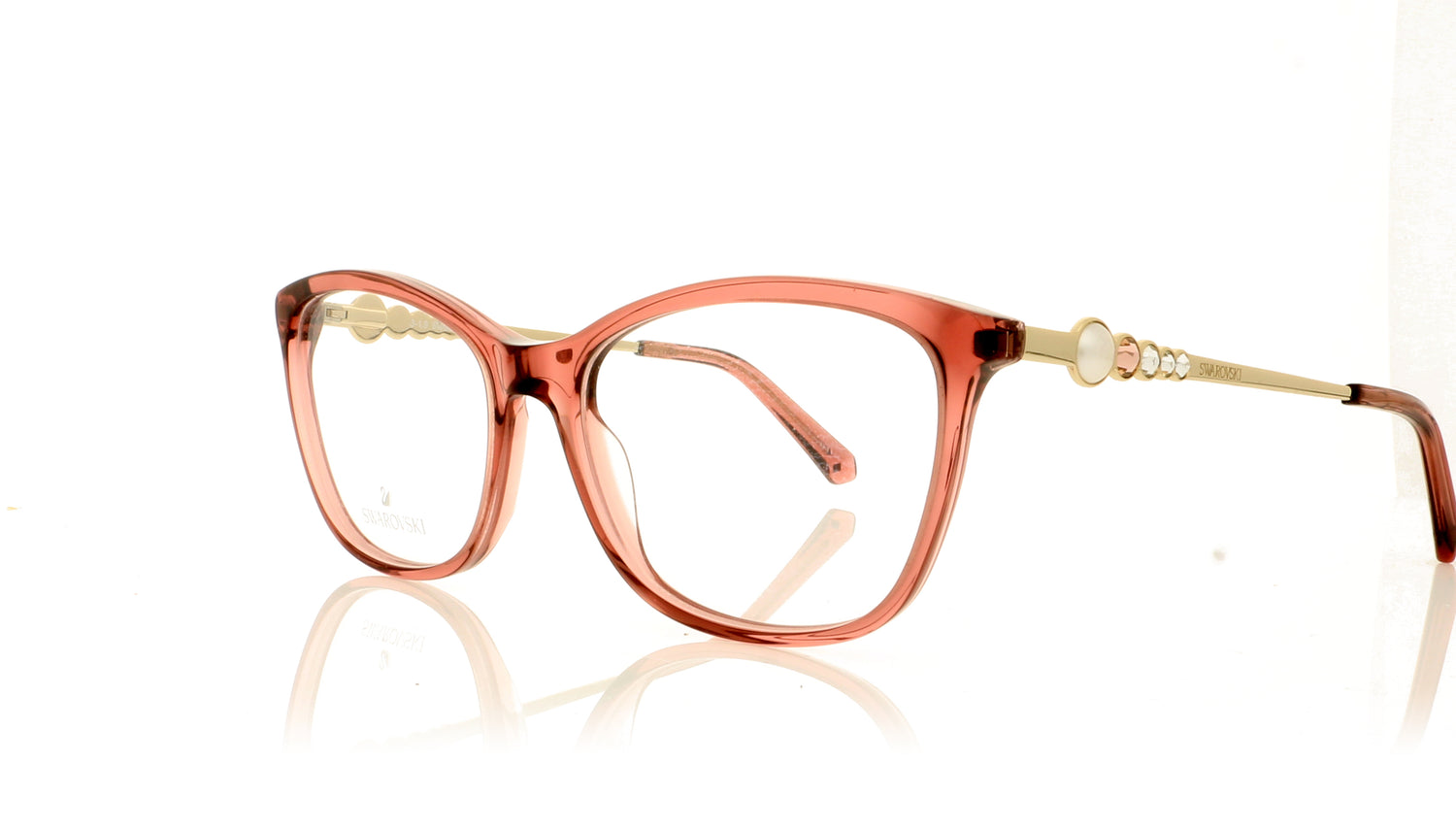 Swarovski Asia SK5276 SW5276 72 Pink Glasses - Angle