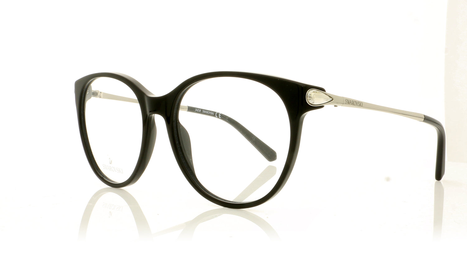 Swarovski SK5372/V 1 Black Glasses - Angle