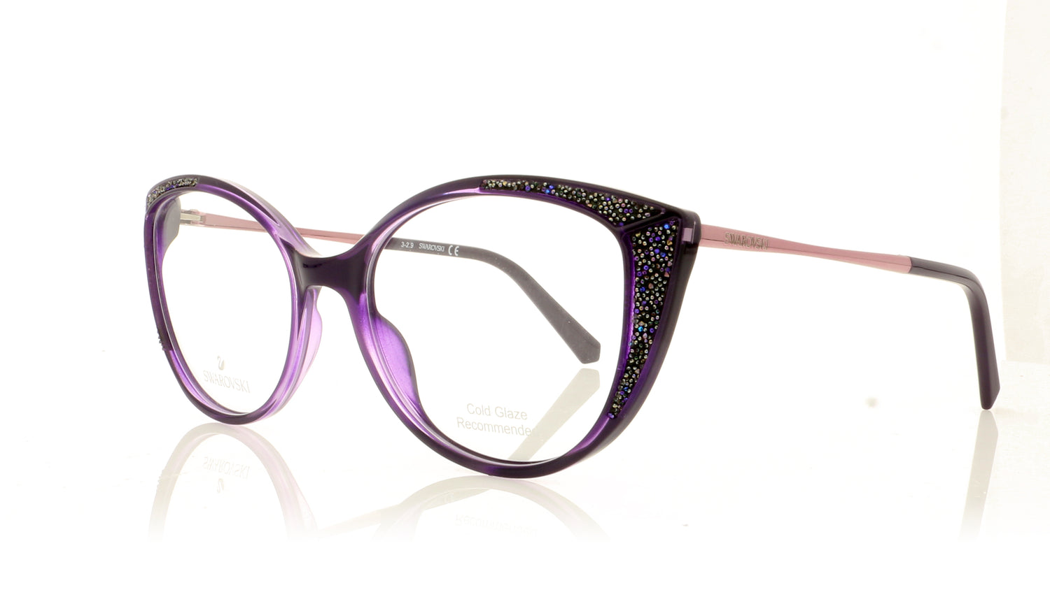 Swarovski SK5362/V SW 5362 81 Purple Glasses - Angle