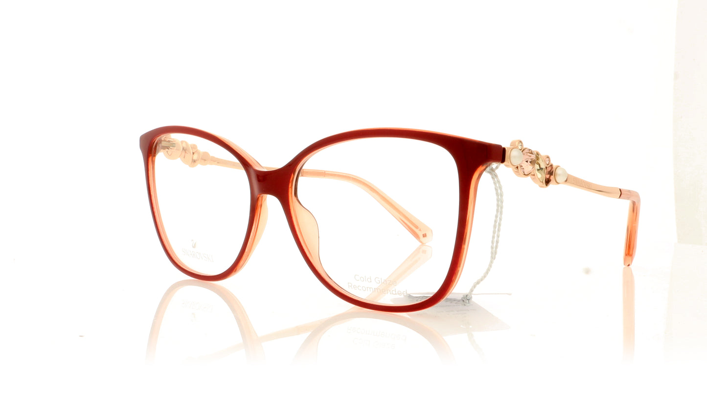 Swarovski SK5367 SW 5367 71 Red Glasses - Angle