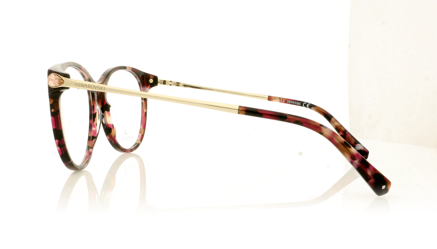Swarovski SK5372/V SW 5372 55 Pink Tortoise Glasses - Side