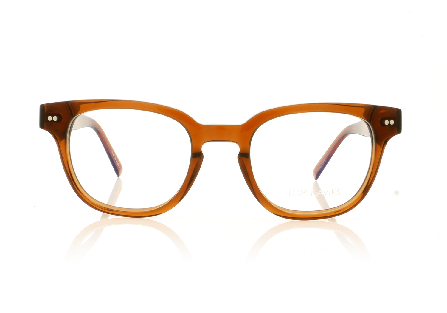 Tom Davies TD643 1828 Dark Amber Glasses - Front