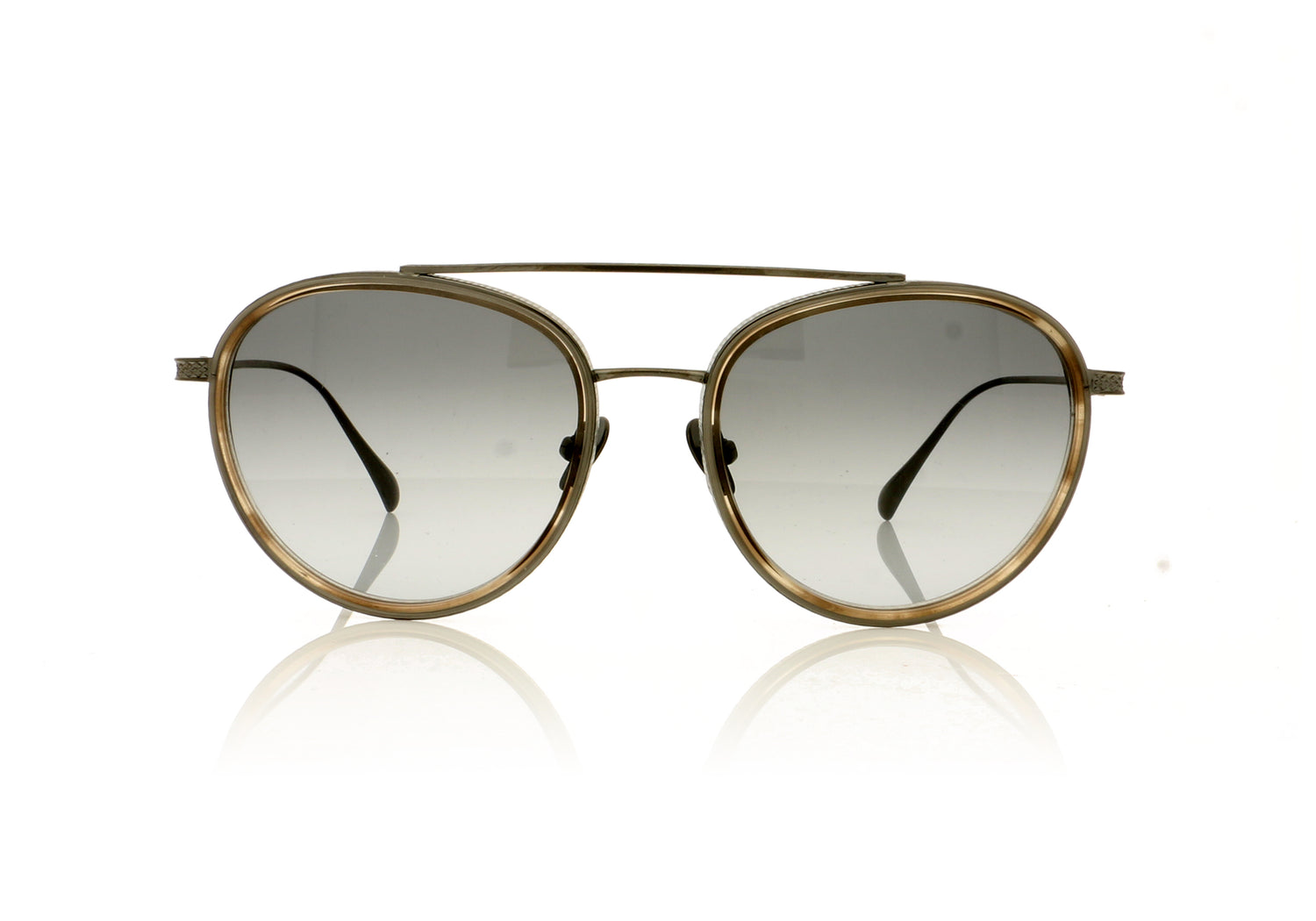 Tom Davies Cruise 1714 Polished Grey-Smoked Light Brown Sunglasses - Front