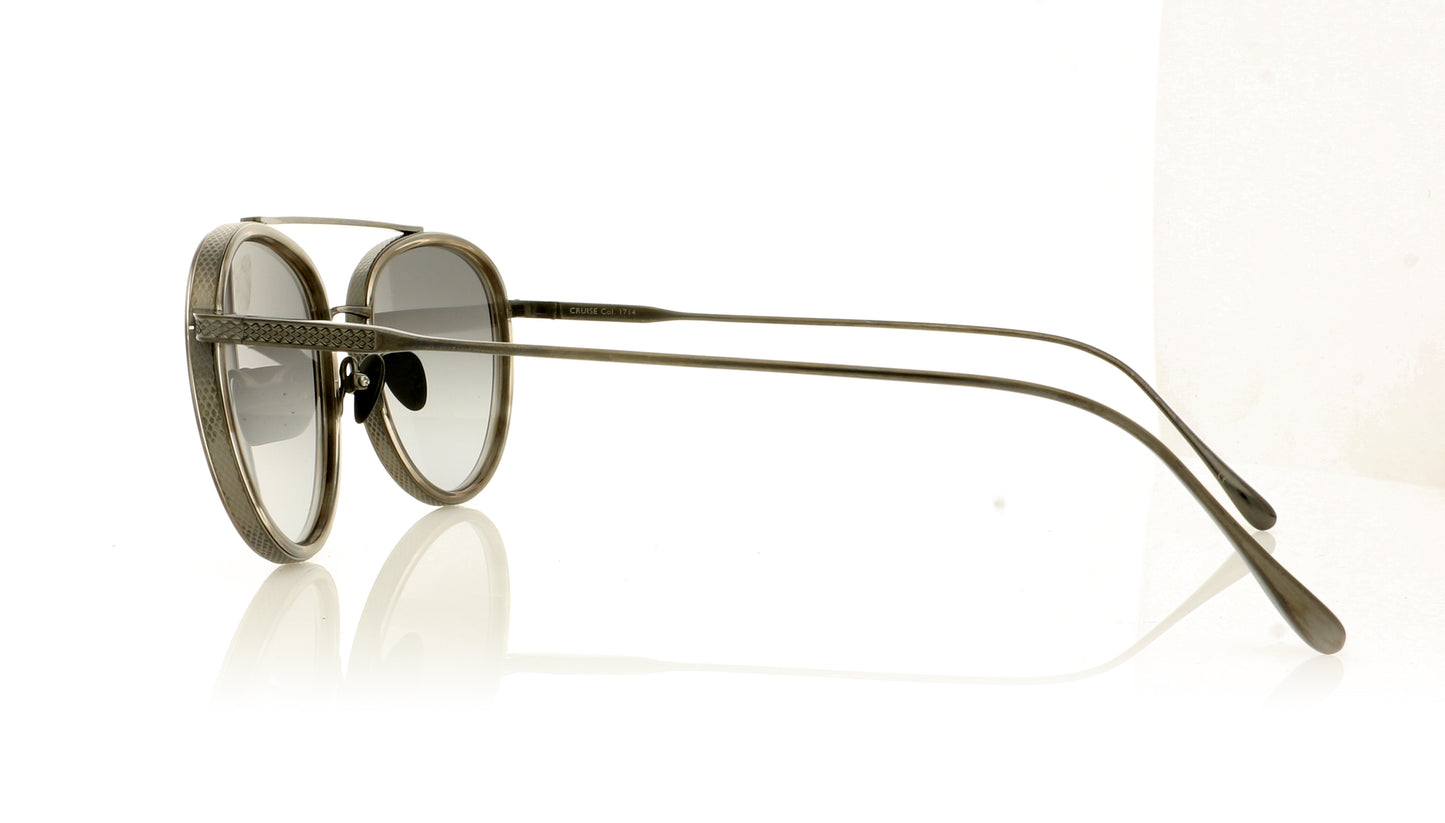 Tom Davies Cruise 1714 Polished Grey-Smoked Light Brown Sunglasses - Side