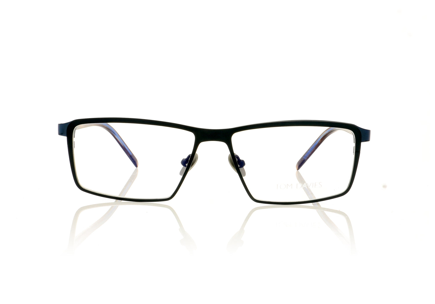 Tom Davies TD634 TD-634 PB Polished Blue Glasses - Front