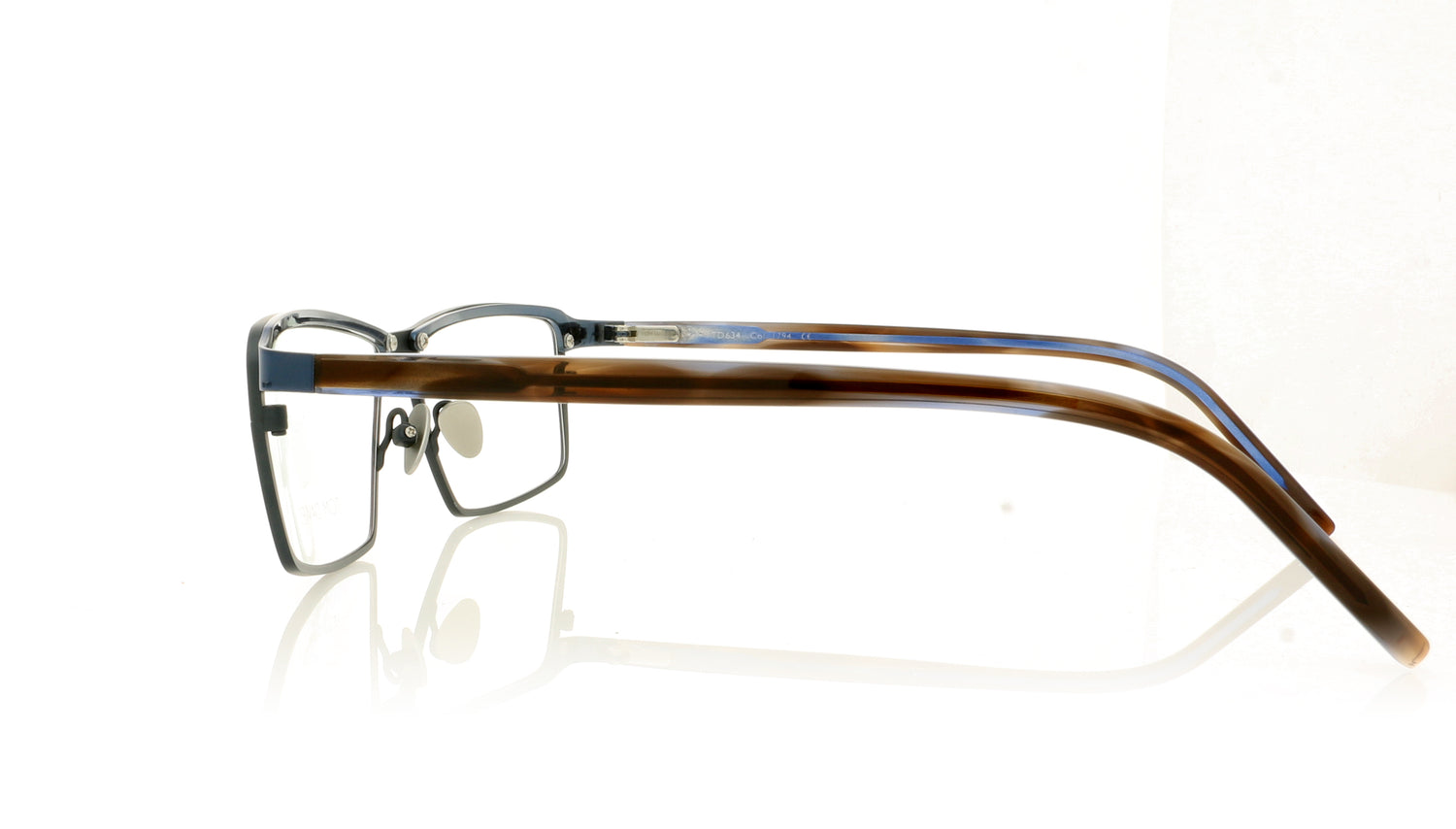 Tom Davies TD634 TD-634 PB Polished Blue Glasses - Side