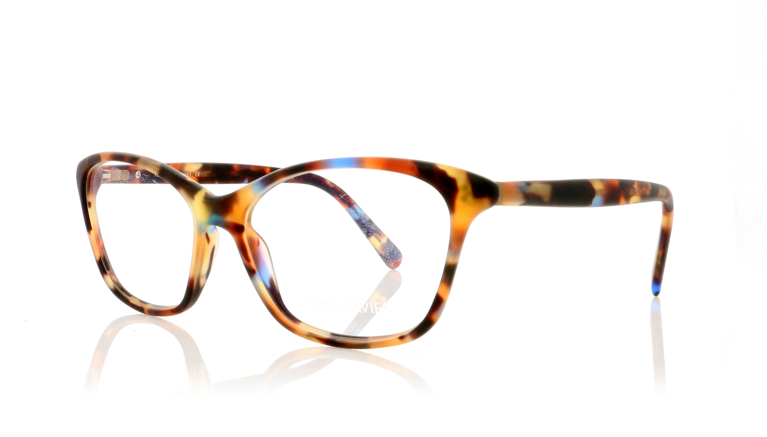 Tom Davies TD359 1043 Matt Tortoise Glasses - Angle