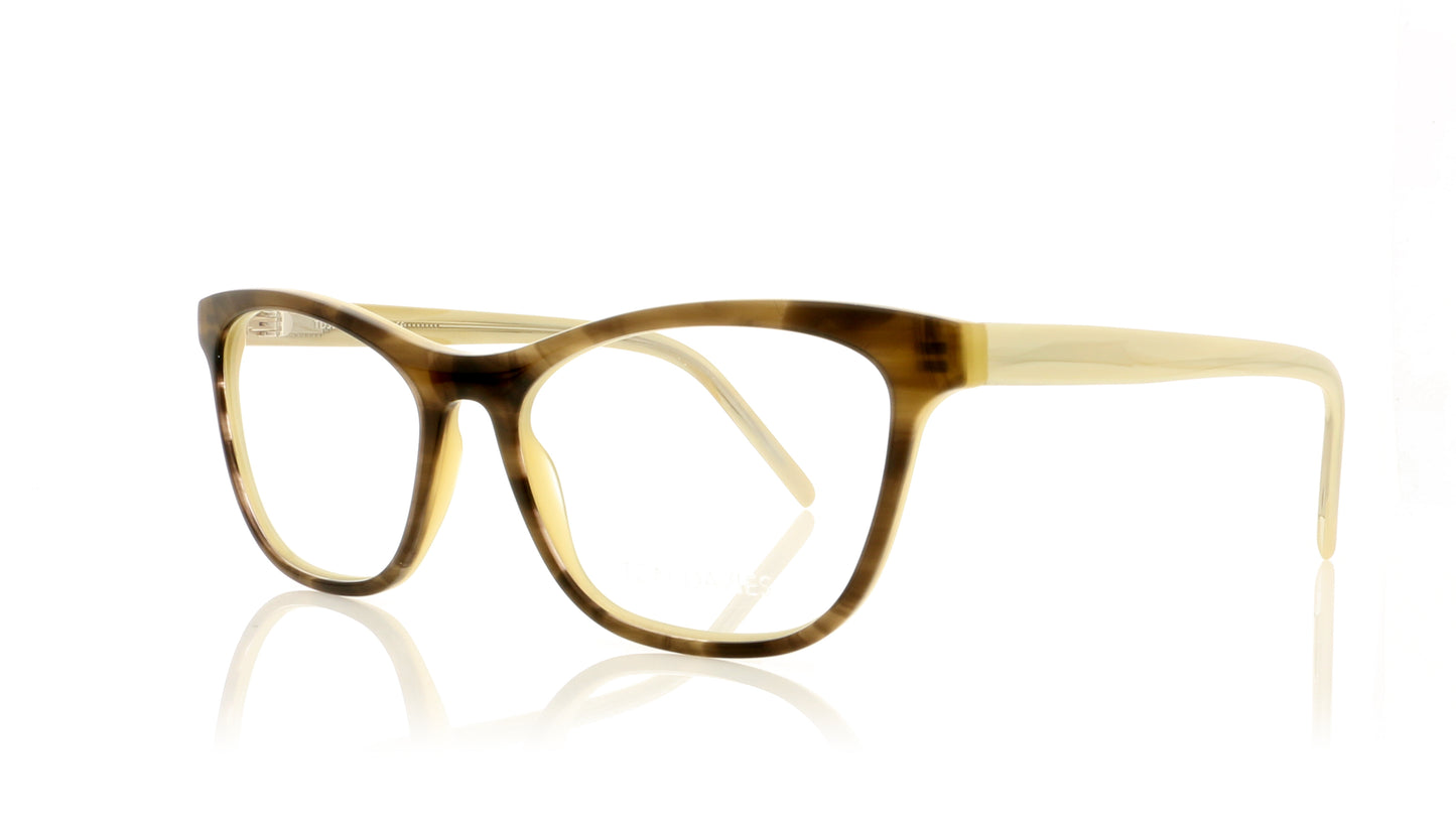 Tom Davies TD397 1186 Khaki Green & Brown Glasses - Angle