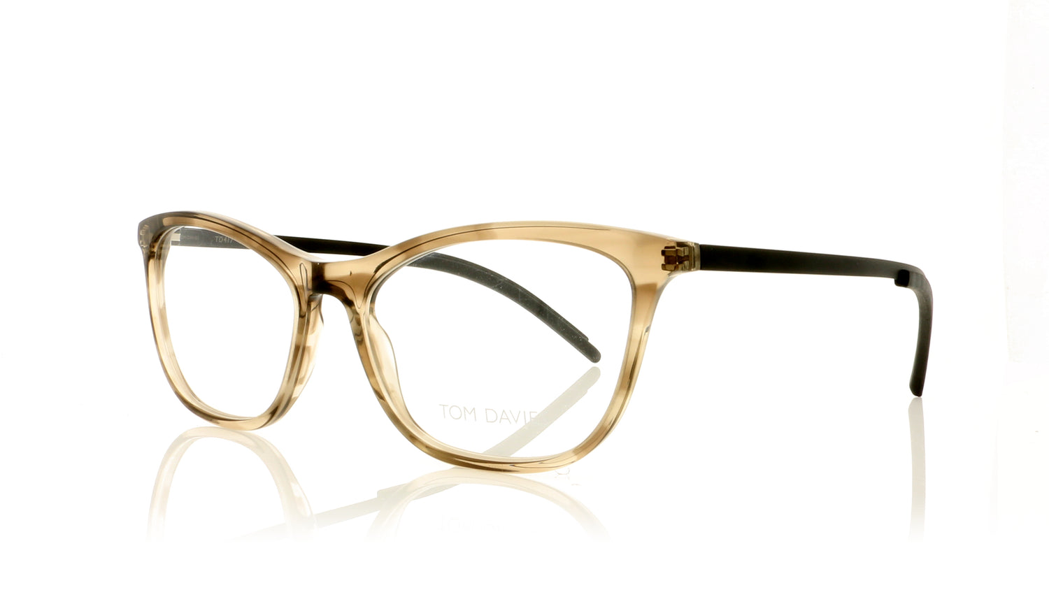 Tom Davies TD417 1140 Smoked Aqua Green Glasses - Angle