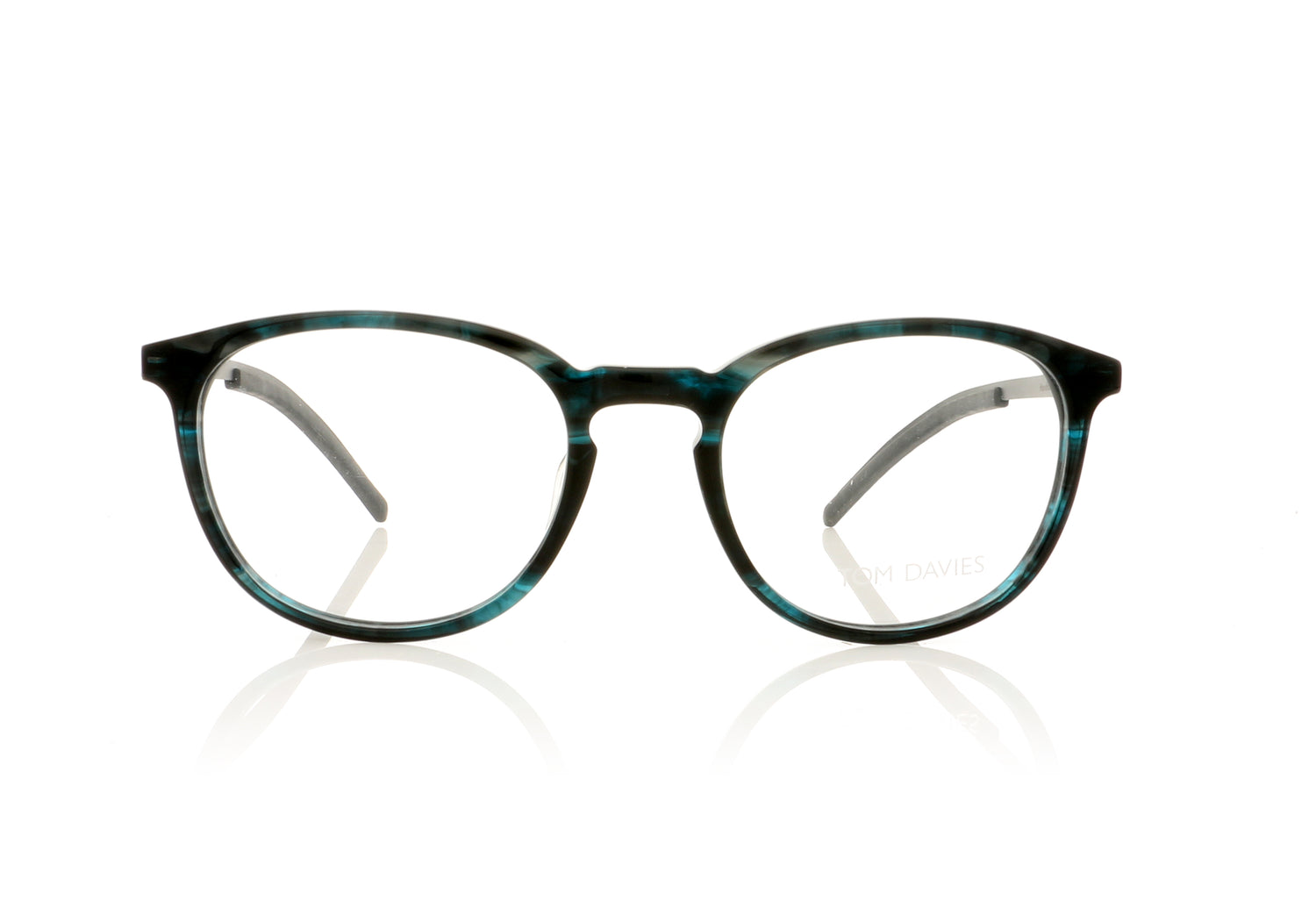 Tom Davies TD419 C1144 Smoked Aqua Green Glasses - Front