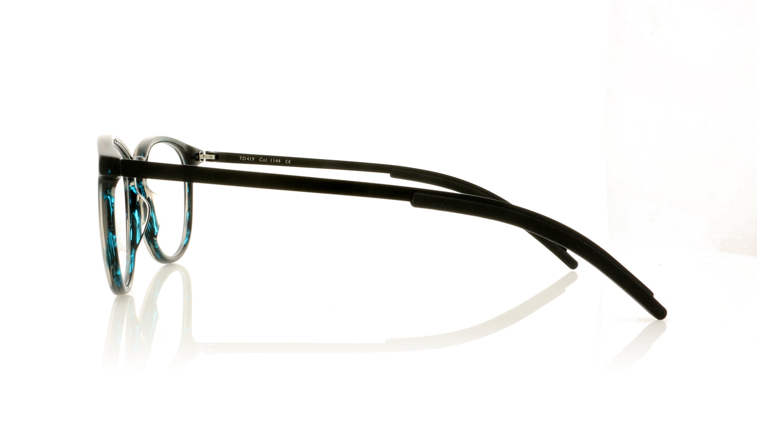 Tom Davies TD419 C1144 Smoked Aqua Green Glasses - Side