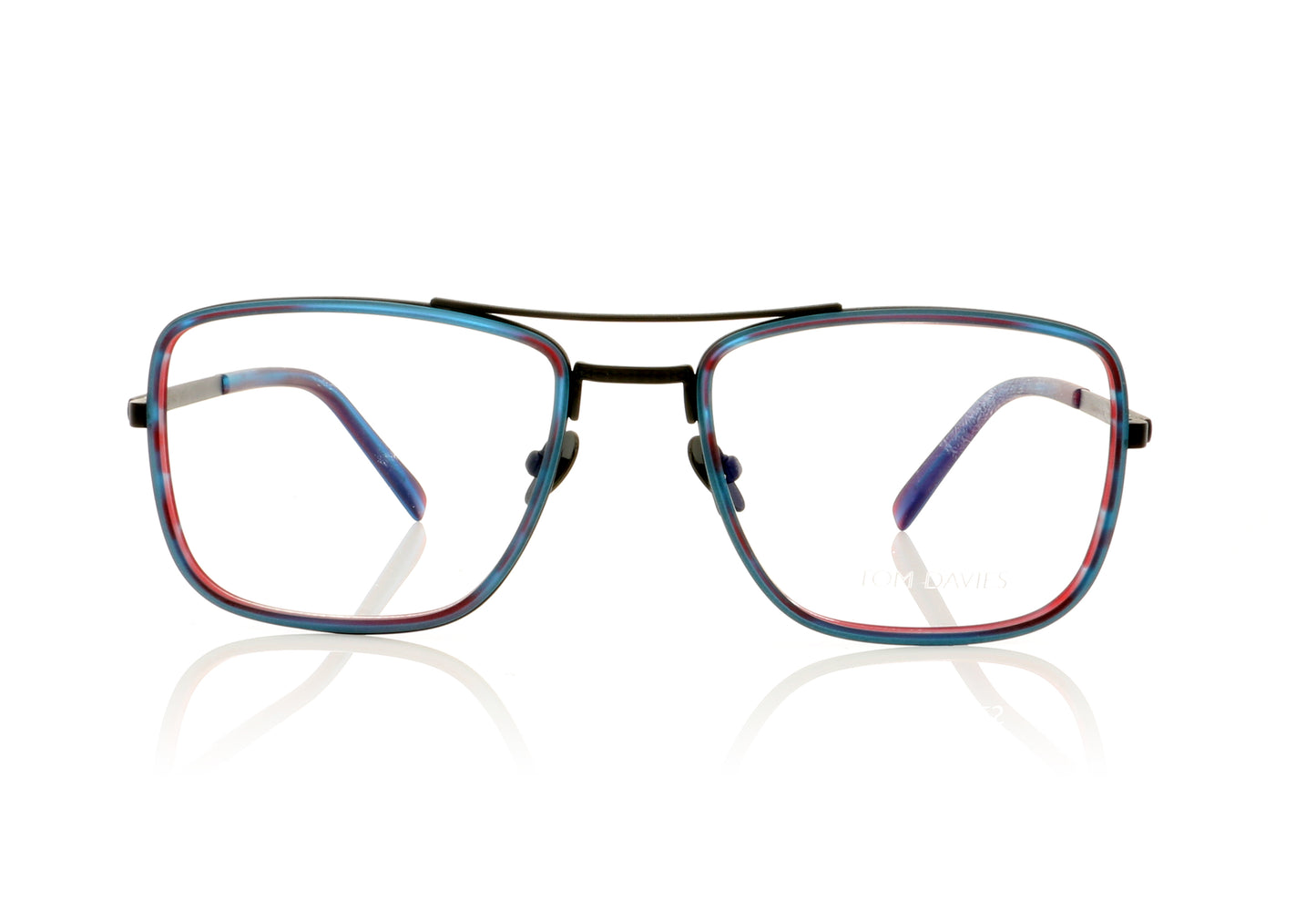 Tom Davies TD447 1282 Smoked Cyan Glasses - Front