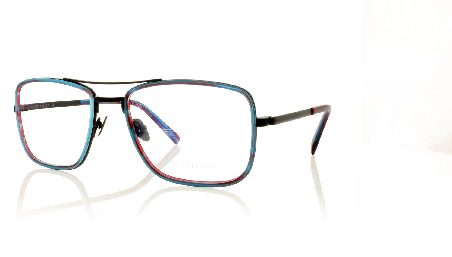 Tom Davies TD447 1282 Smoked Cyan Glasses - Side