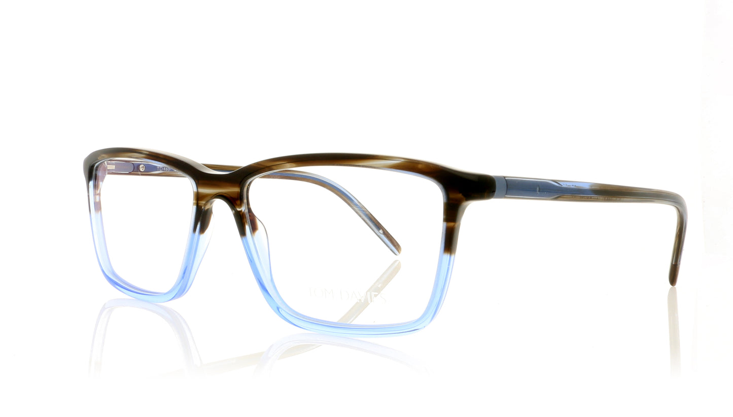 Tom Davies TD460 C1324 Smoked Brown Glasses - Angle