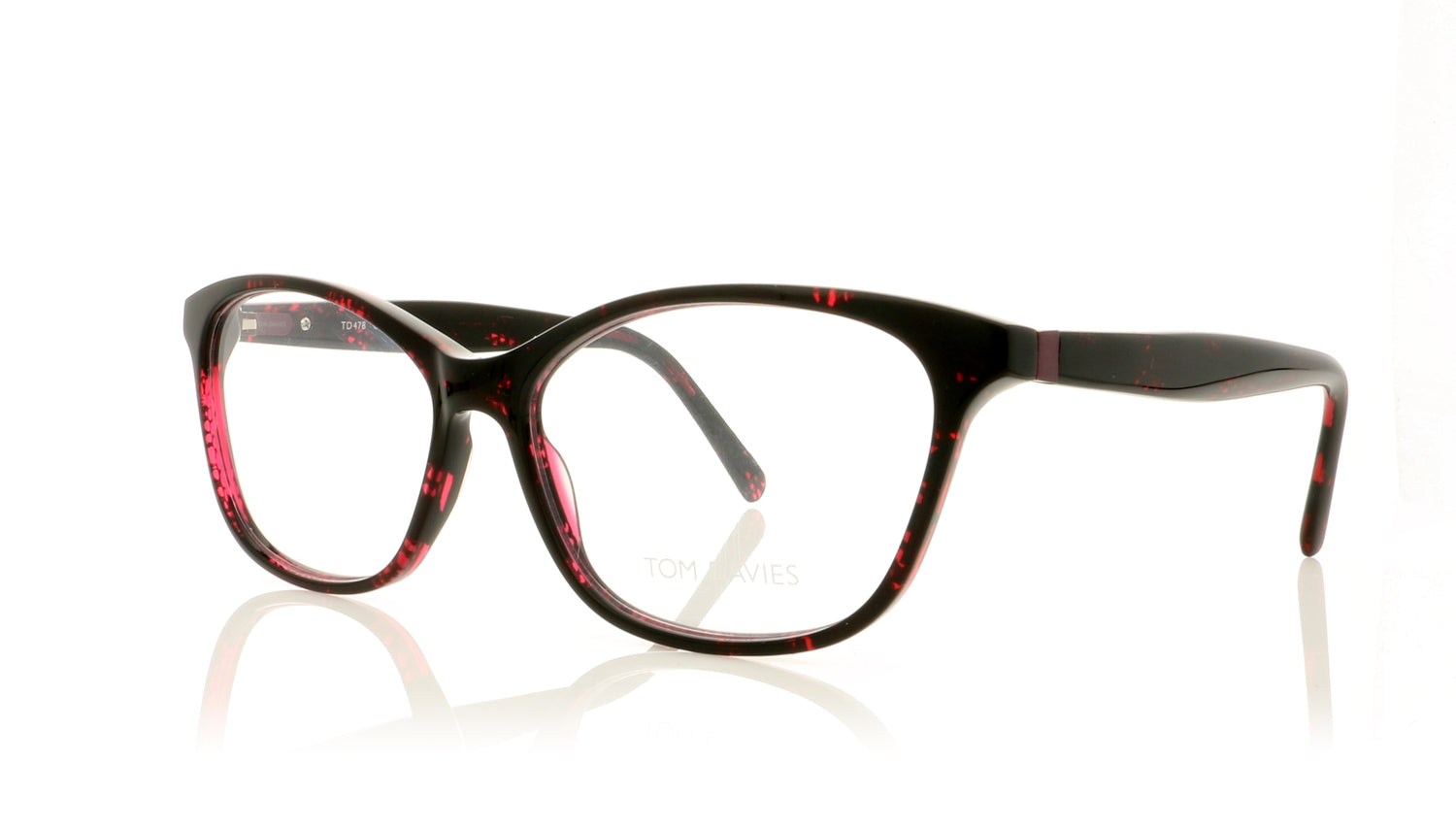 Tom Davies TD478 1442 Pink Tortoise Glasses - Angle