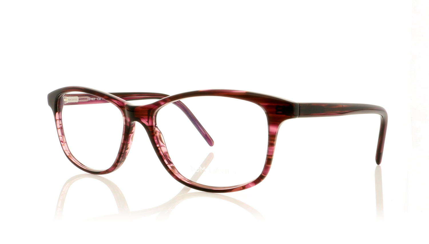Tom Davies TD483 1420 Smoked Plum Glasses - Angle