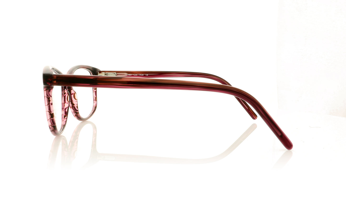 Tom Davies TD483 1420 Smoked Plum Glasses - Side