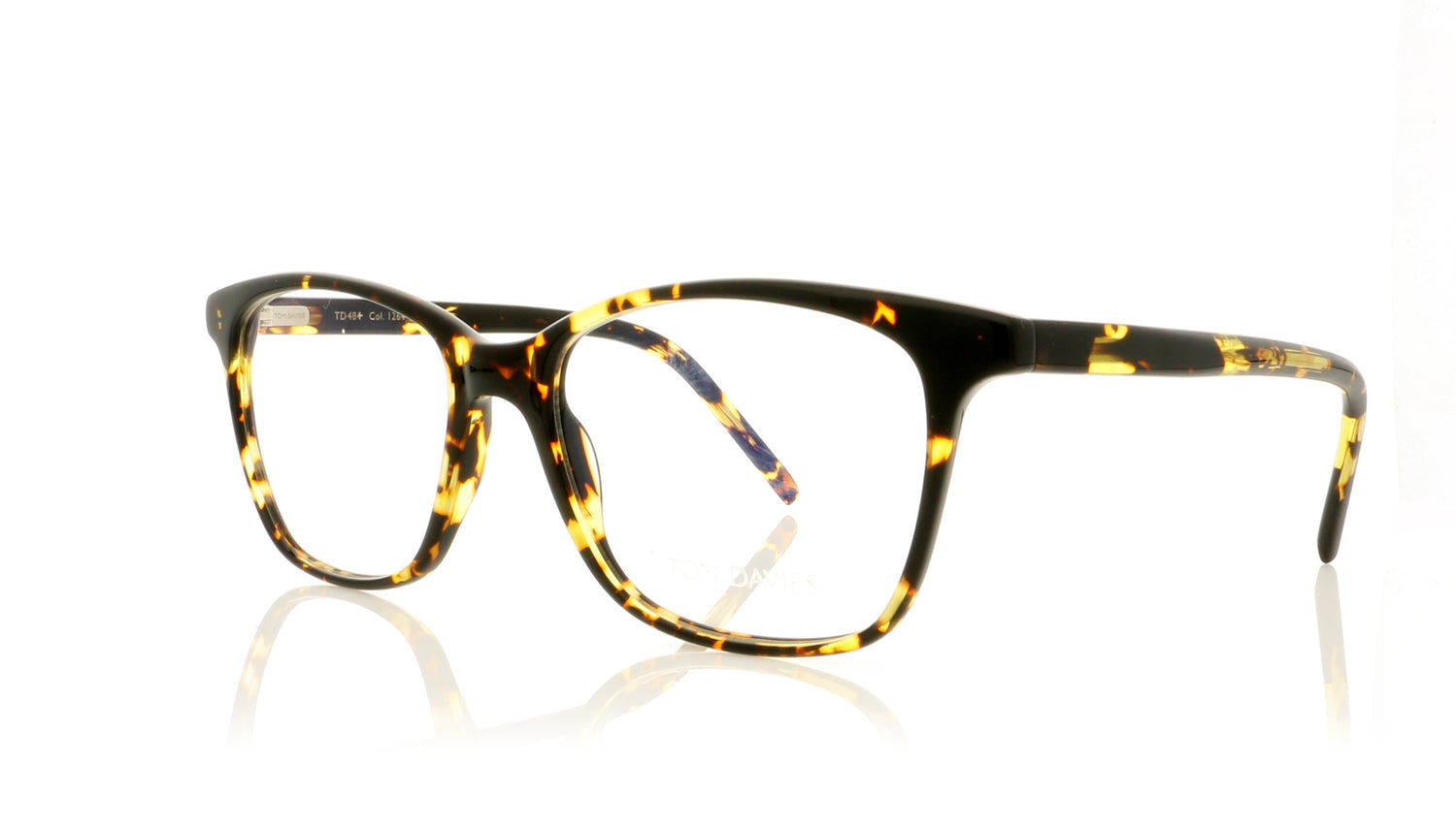 Tom Davies TD484 1264 Deep Yellow with Black Glasses - Angle