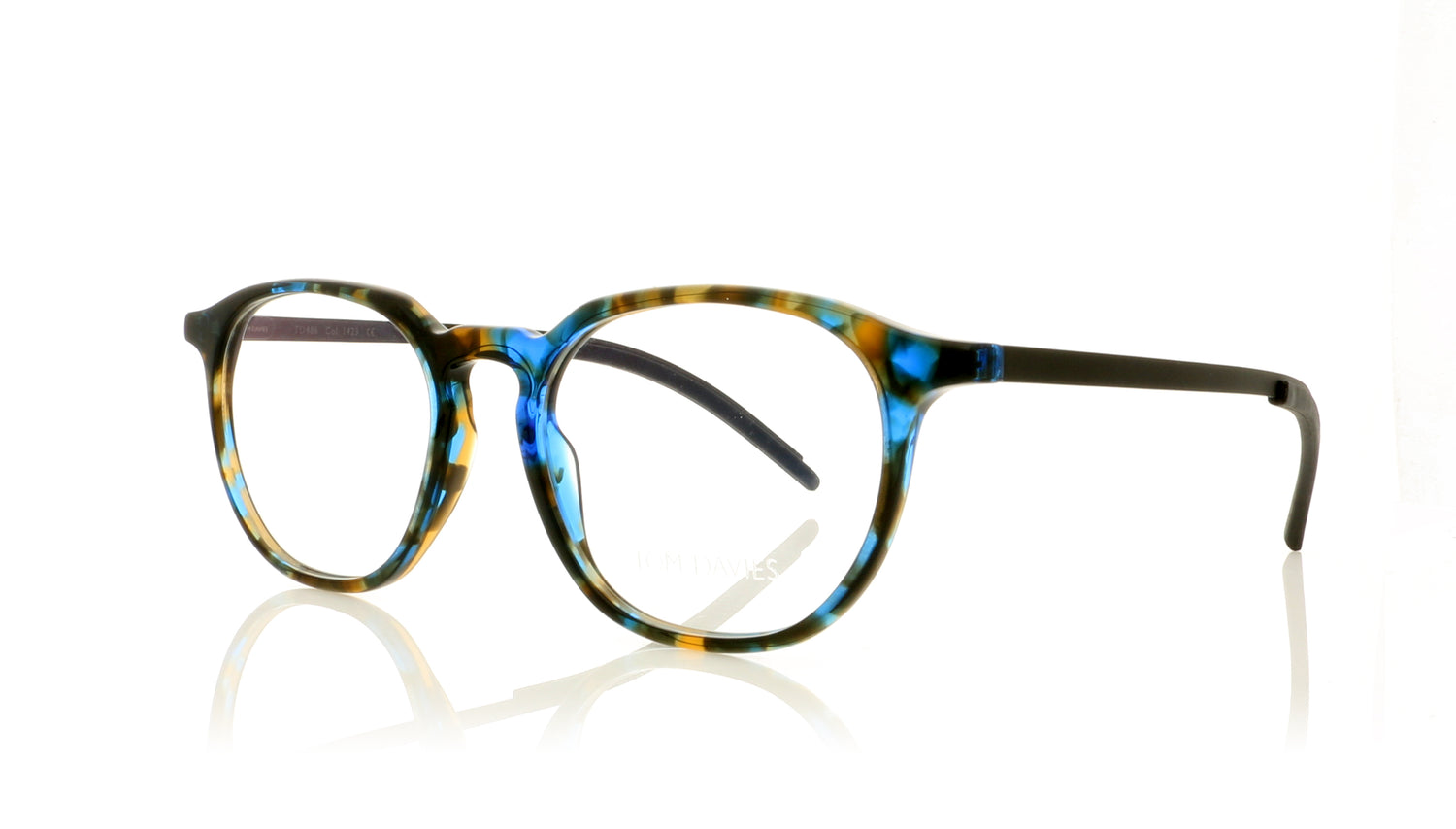 Tom Davies TD486 1423 Smoked Light Brown & Blue Glasses - Angle