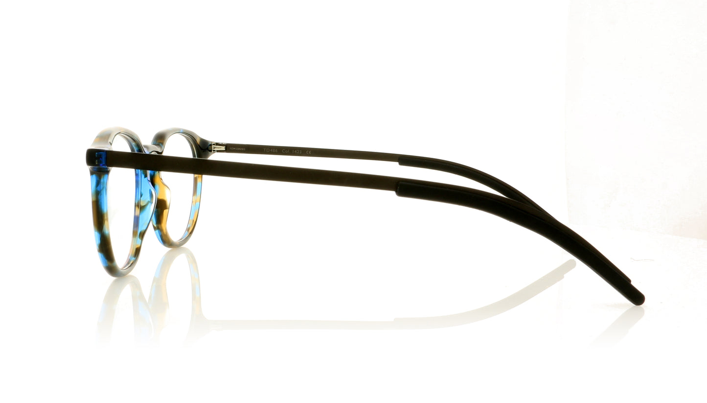 Tom Davies TD486 1423 Smoked Light Brown & Blue Glasses - Side