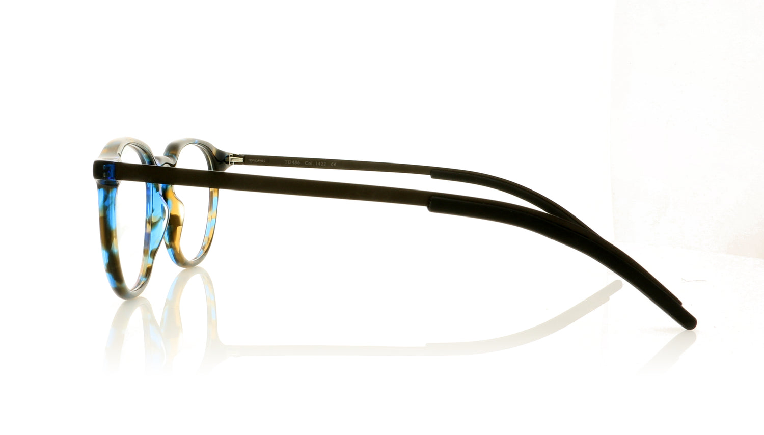 Tom Davies TD486 1423 Smoked Light Brown & Blue Glasses - Side