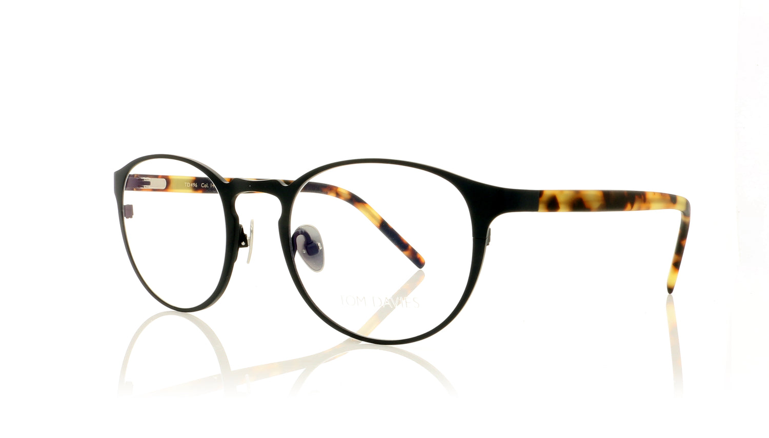 Tom Davies TD496 C1488 Matt Tokyo Tortoise Glasses - Angle