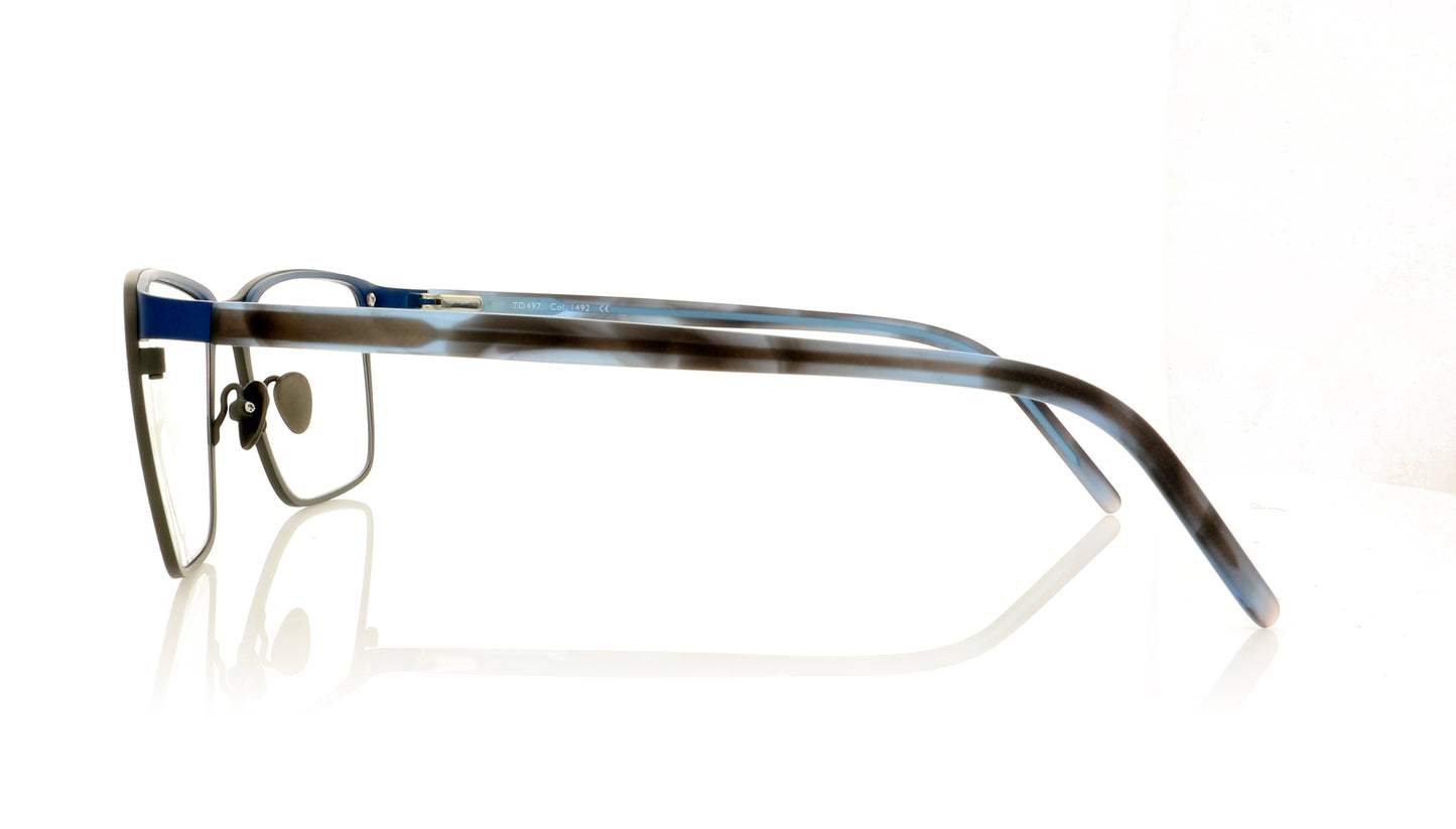 Tom Davies TD497 1492 Matt Electric Blue Glasses - Side