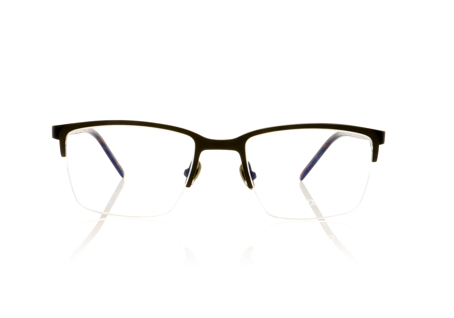 Tom Davies TD499 1499 Matt Black Polished Grey Glasses - Front