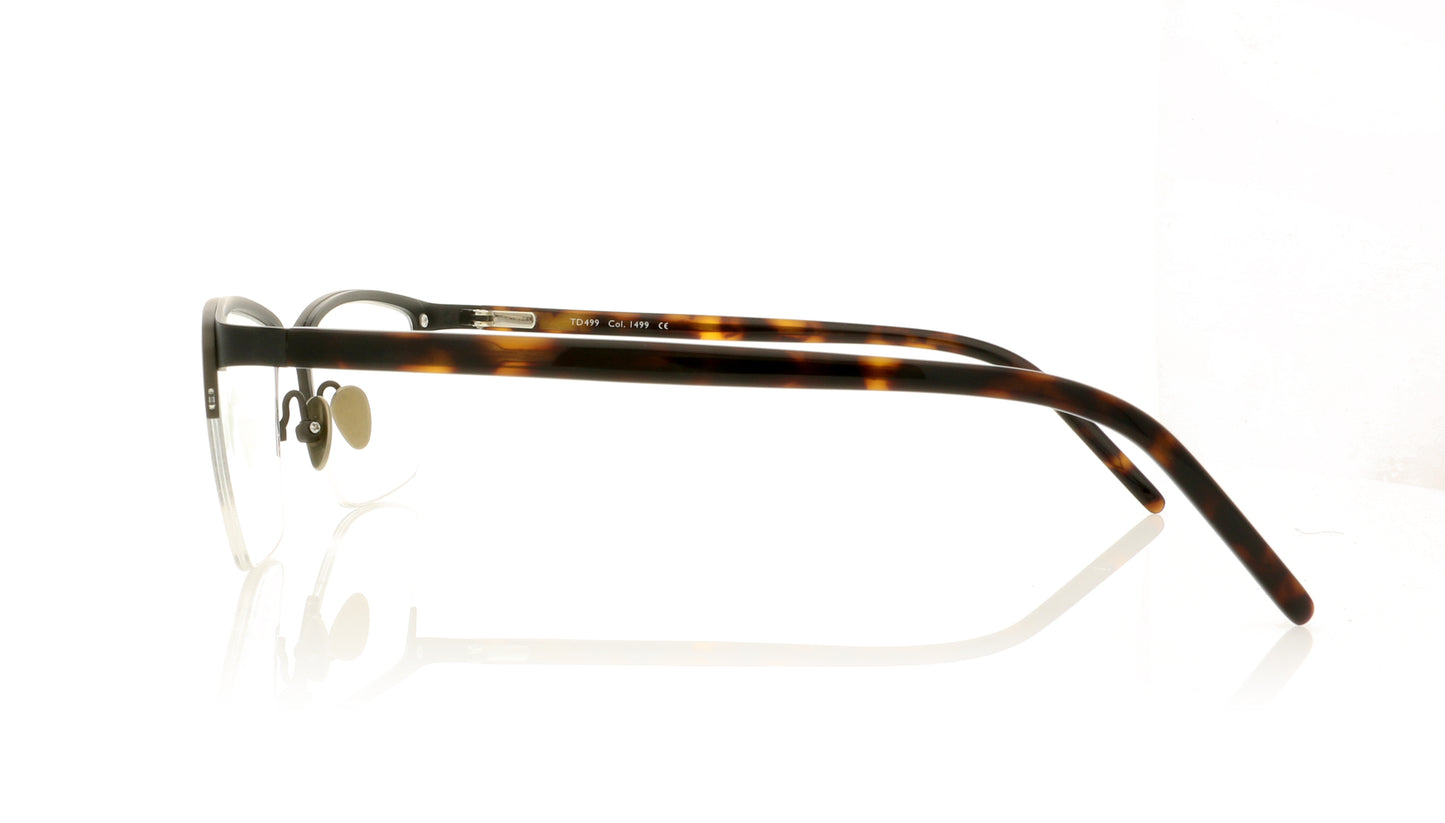Tom Davies TD499 1499 Matt Black Polished Grey Glasses - Side