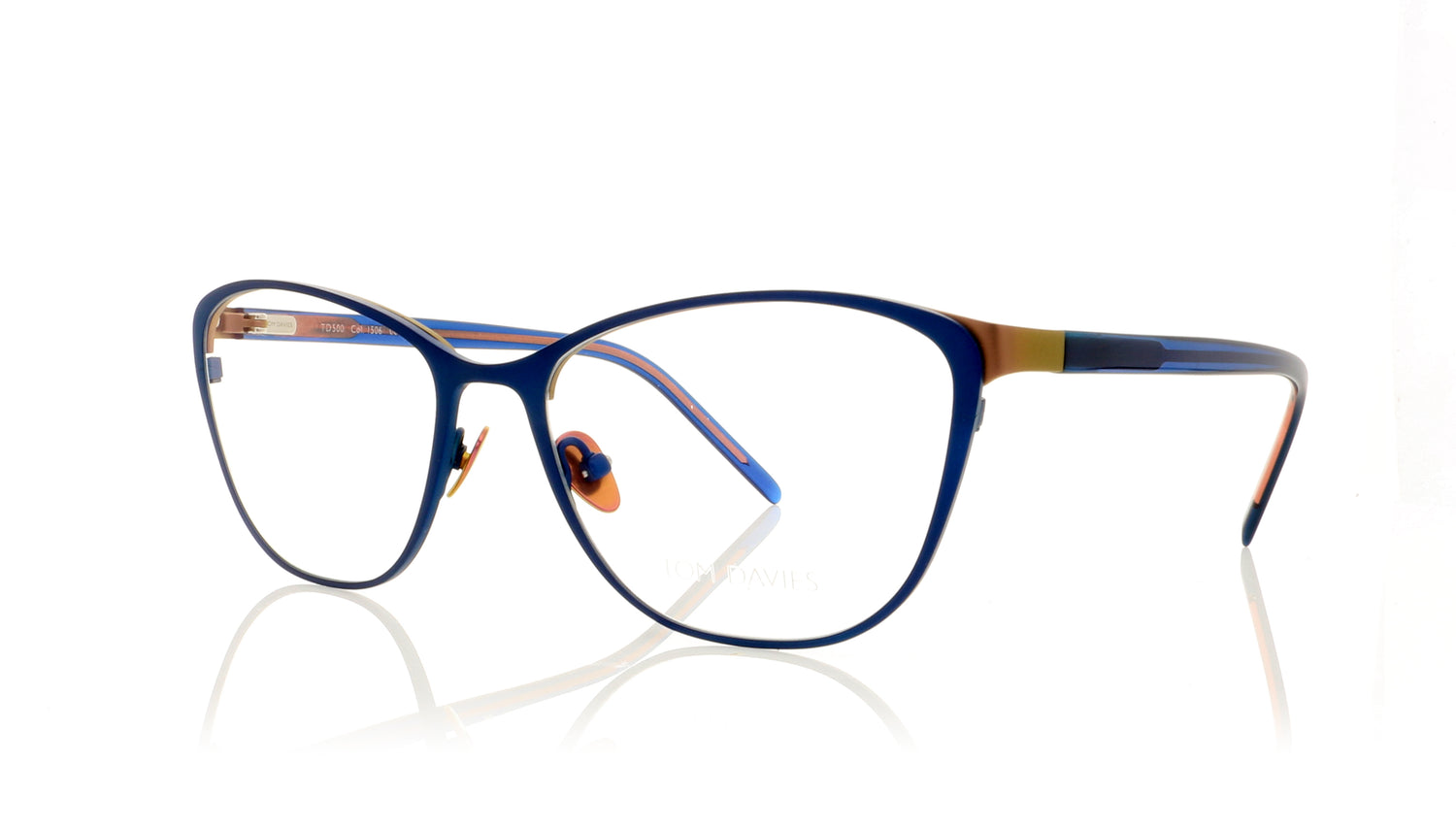 Tom Davies TD500 C1506 Matt Pink Matt Electric Blue Glasses - Angle