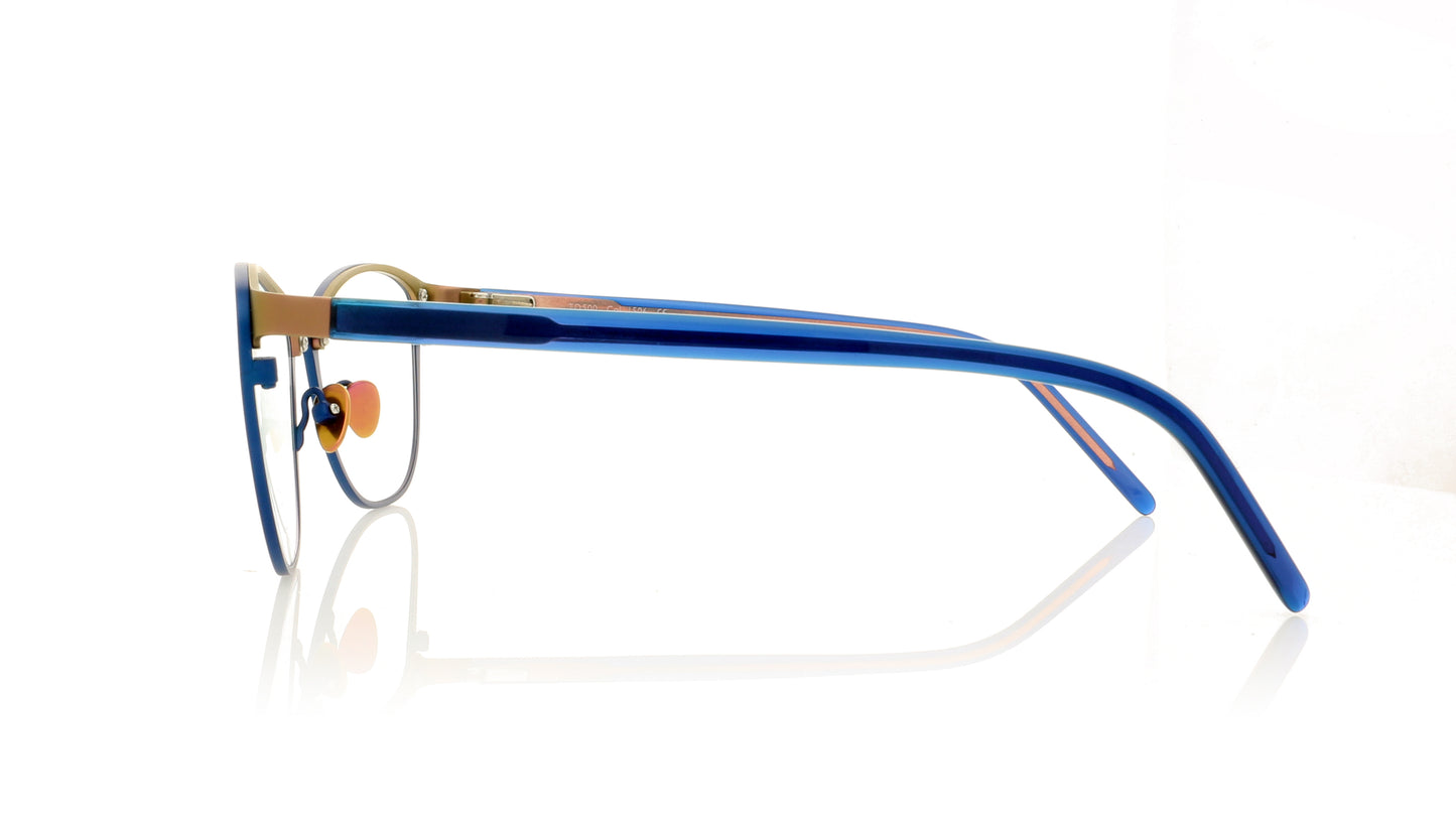 Tom Davies TD500 C1506 Matt Pink Matt Electric Blue Glasses - Side