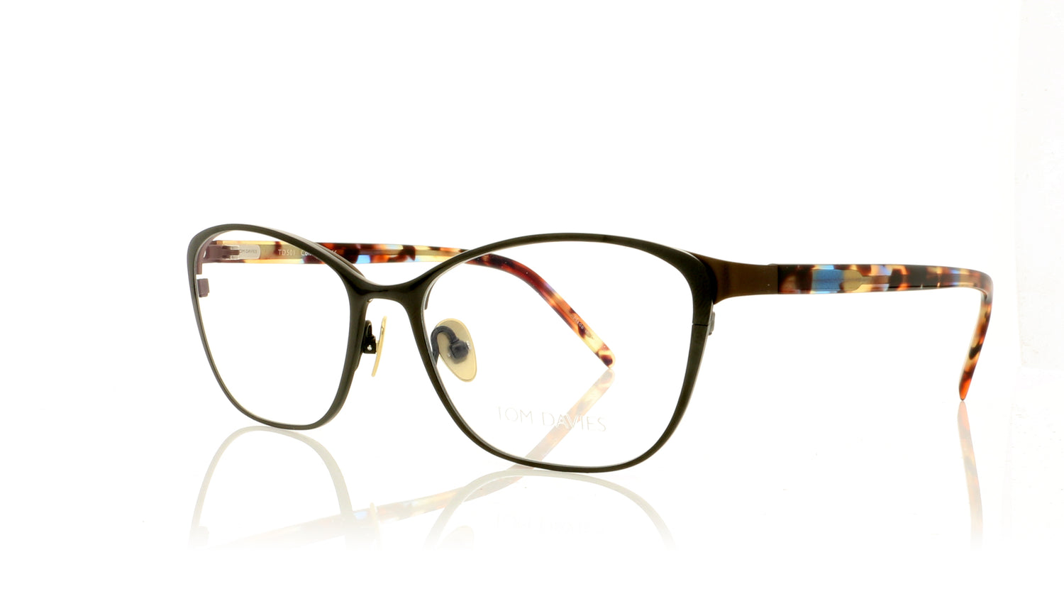 Tom Davies TD501 C1509 Matt Brown Glasses - Angle