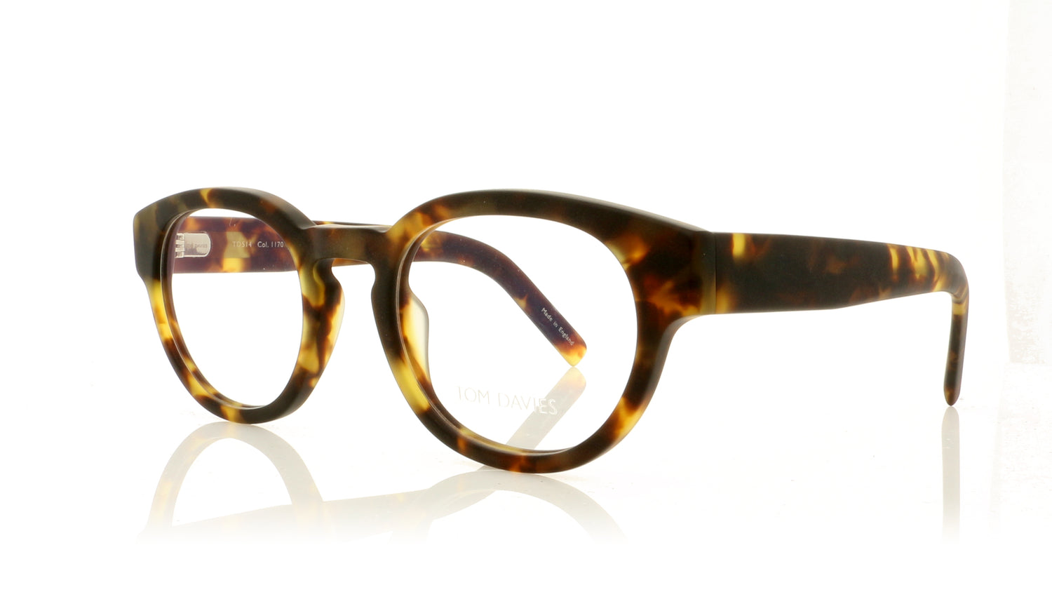 Tom Davies TD514 C1170 Tortoise Mix Glasses - Angle