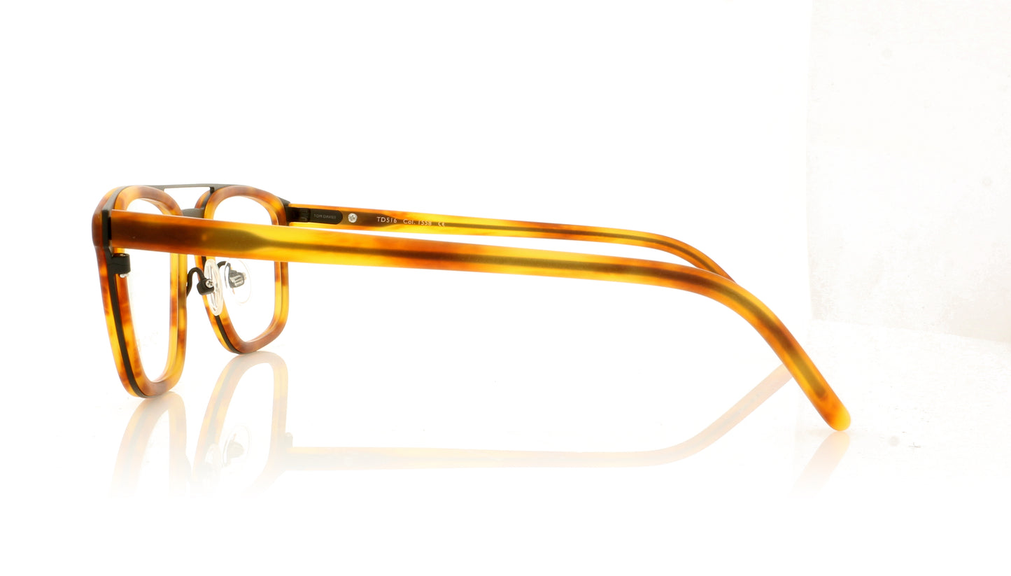 Tom Davies TD516 C1558 Matt Classic Havana Glasses - Side