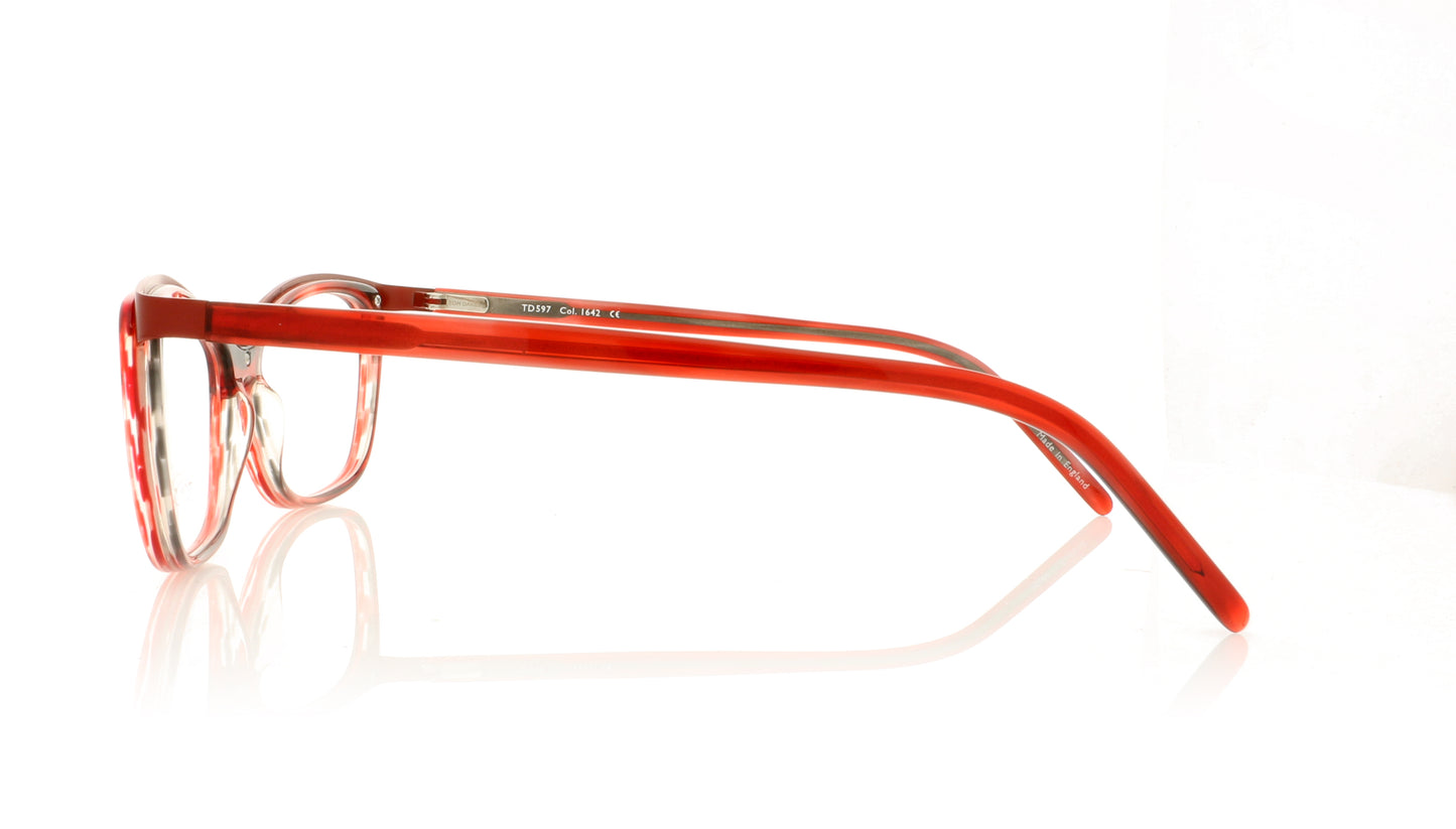 Tom Davies TD597 Polished Red 1642 Glasses - Side